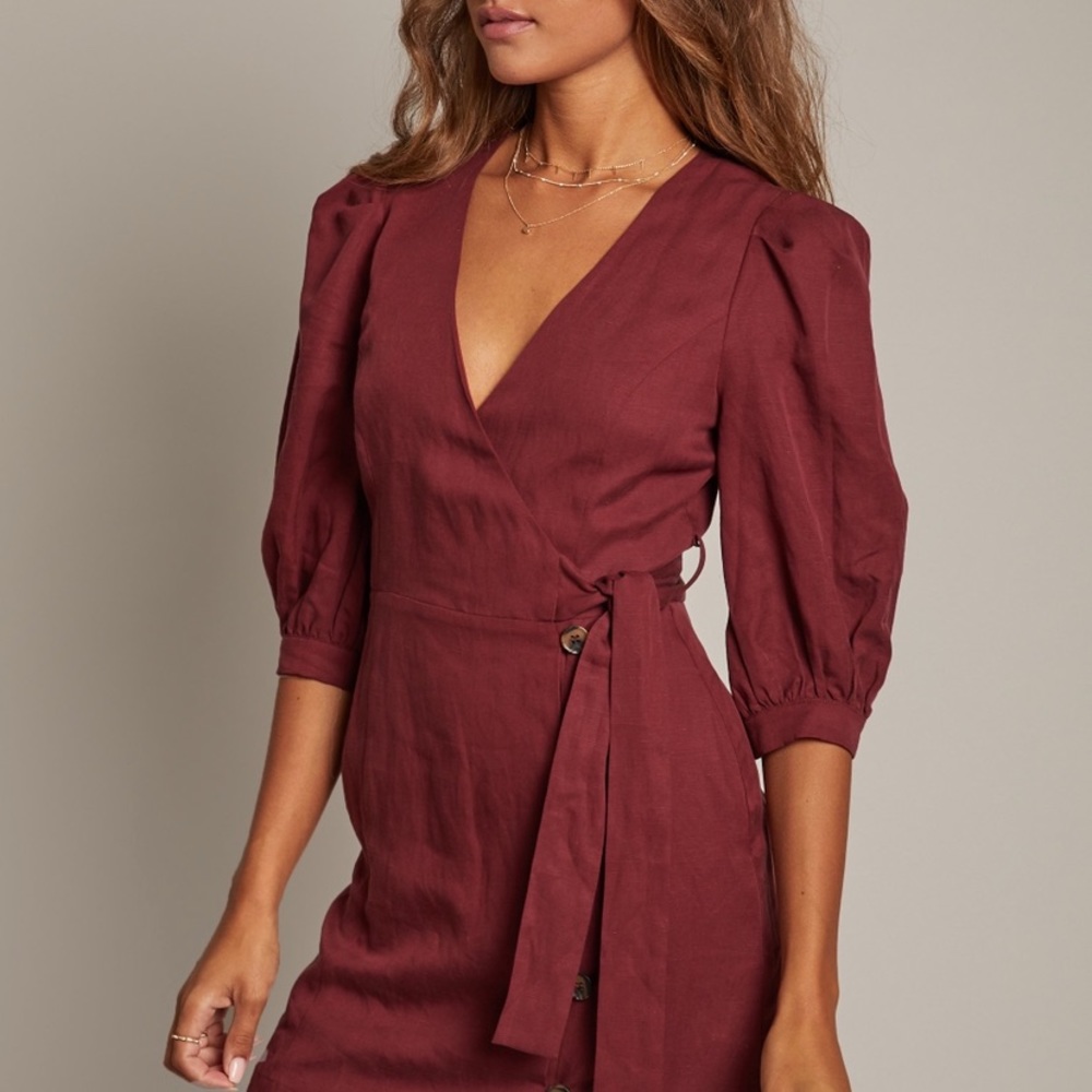 Lost+Wonder wine red dress